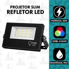 Kit 1, 2 , 3 Refletor 30w Led projetor Holofote ip66 Bivolt 110/220V Branco Frio A Prova D'água