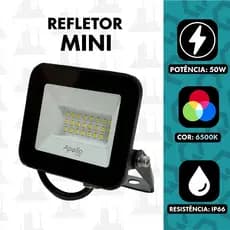 Refletor 50w Led projetor holofote ip66 Bivolt 110/220V Branco Frio A Prova D'água  FABRICA UM
