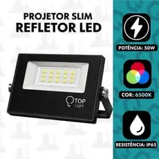 KIT 1, 2, 3 Refletor 50w Led projetor holofote ip65 Bivolt 110/220V Branco Frio A Prova D'água