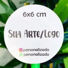 Adesivos Personalizados 6x6 cm - Recorte Eletrônico - ENVIO IMEDIATO