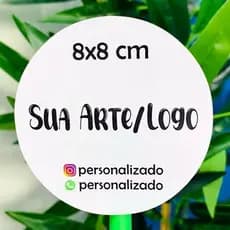 Adesivos Personalizados 8x8 cm - Recorte Eletrônico - ENVIO IMEDIATO