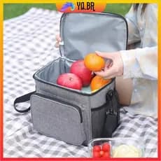 Bolsa Térmica Grande e Portátil para Marmita com Alça Ideal para o Uso Diário Piquenique de Viagem
