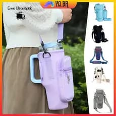 Bolsa Porta Garrafas De Água Compatível Para Celular Chaveiro Com Alça De Ombro Ajustável