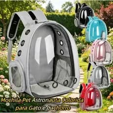 Mochila Bolsa Pet Visão Panorâmica Astronauta **Respirável** Color Gato Ou Cachorro