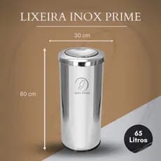 Lixeira InoxPrime 65 Litros - Tampa FlipTop 30x80