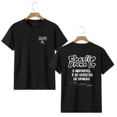 Camiseta Charlie Brown Jr Chorão Camisa Rap Rock Unissex 100% Algodão Estampa Frente e Costas
