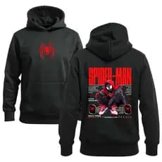 Moletom Canguru 100% Algodão Spider-Man Miles Morales Lançamento Inverno Quentinho