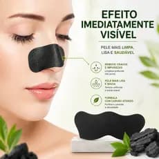 Kit 25 Removedor de Cravos Nariz Carvão Ativado Adesivo Limpeza Profunda dos Poros Facial