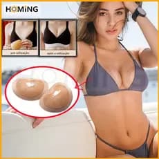 Par Inserções de Sutiã de Silicone Adesivas Push up para Vestidos de Maiô top de Biquíni
