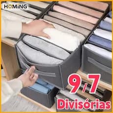 Organizador De Guarda Roupa Arrumados com 7/9 Divisorias para Arrumados Jeans Íntimas