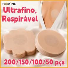200 pçs Tapa Seios Invisível Auto Adesivo Ultra Fino Respirável Feminino-Sem dor ao Remover