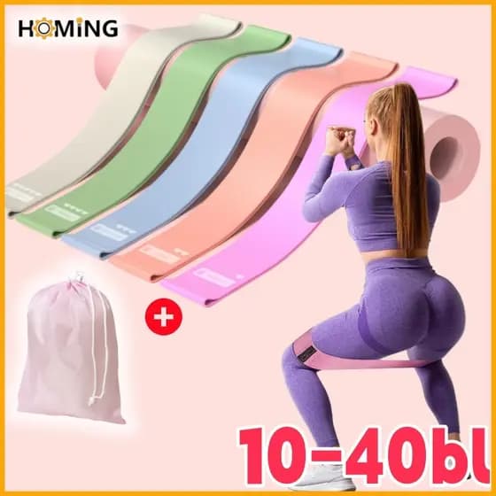 Kit 5/10 Faixas Elásticas de Resistência Fitness Treino Academia Yoga Pilates-Entrega Rápida