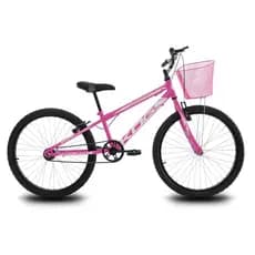 Bike Infantil Aro 24 KOG Feminina com Cestinha V-Brake