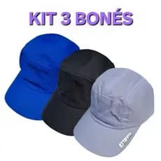 KIT COM 3 BONÉS DRI FIT LISO CORES VARIADOS PROMOÇÃO
