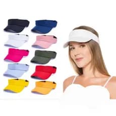 Viseira Dri Fit Liso Kit com 6 unidades Viseira Esportivo, Academia, Passeio, Praia