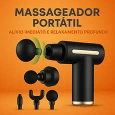 Massageador Elétrico Pistola c/ LED Alta Frequência Profissional Muscular alivio da tensão muscular