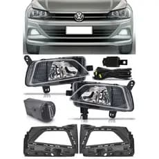 Kit Farol de Milha Neblina Vw Virtus  e Novo Polo 2018 2019 2020 2021 2022