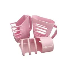 KIT DE PORTA OLEO, PORTA LEITE E PORTA SACO DE LEITE ROSA BEBE