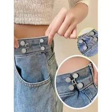 Botão Ajustavel Cintura Estreita Pense Jeans Para Calça Clips Roupa Sem Costura Facil Ajuste Roupa