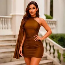 Vestido Tubinho Um Ombro Só Suplex | Look Festa, Balada, Aniversário | Estilo Gringa