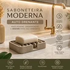 Saboneteira Drenante Moderna para Banheiro e Cozinha Porta Sabonete Decorativo Minimalista