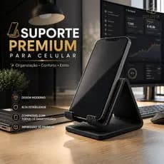 Suporte para Celular de Mesa Premium | Design Moderno para Escritório, Home Office e Estudos