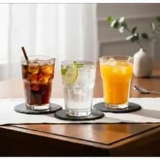 Jogo de Copos Cocktail 350ml com 3 Peças | Copos de Vidro | Design Elegante e Resistente