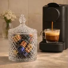 Bomboniere de Vidro com Tampa | Porta Bombons, Doces e Biscoitos | Pote Decorativo Elegante para Mesa e Cozinha
