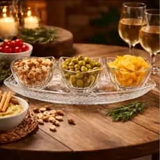 Petisqueira Decorativa para Servir | Mesa Posta Elegante e Receber Bem