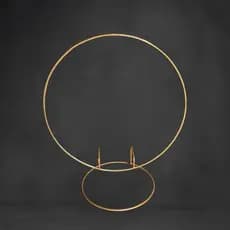 Mini arco de mesa em ferro dourado para decoração de festa fácil de montar 50 cm