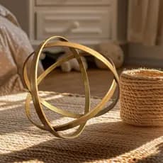 Enfeite decorativo esfera,forma geométrica Dourado,preto ou rose