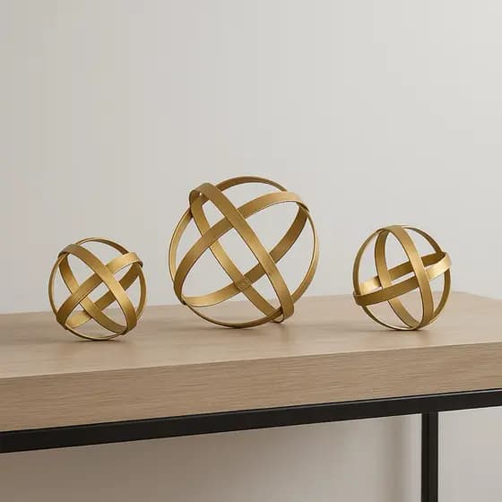 Trio de esferas para casa e decoração