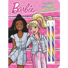 LIVRO DE COLORIR - BARBIE + LÁPIS ARCO-ÍRIS