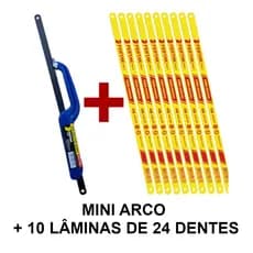 Kit Mini Arco de Serra Com Lâminas Extras 300mm Fertak