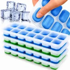 Forma de Gelo Premium com Tampa Flexível 14 Cubos