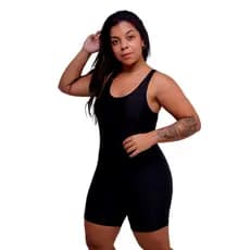 Macaquinho Hidroginástica Natação Lycra Poliamida Forrado + Touca GRATIS