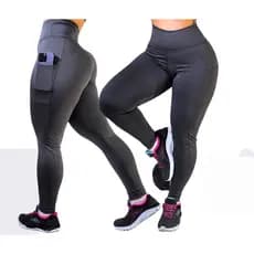 Calça legging C/ Bolso Cintura Alta Suplex Fitness Caminhada