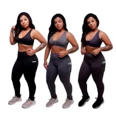 Kit 3 Calças Leg C/ Bolso Cintura Alta Suplex Fitness Corrida Trabalho