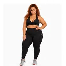 Calça Legging C/Bolso PLUS SIZE Cós Alto Suplex Premium Academia Caminhada Trabalho