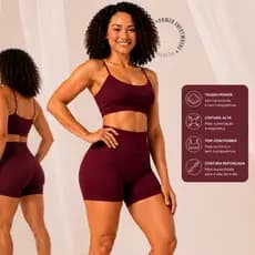 Conjunto de Academia Feminino Shorts e Top Power Zero Transparência