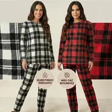 Pijama Feminino Inverno Soft Quentinho do P ao XGG