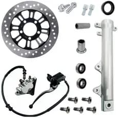 Kit Sistema Freio A Disco Dianteiro Cg Titan Fan Start Cargo 150 160 2014 A 2024 Sem Cubo Raio Para Roda Liga Leve