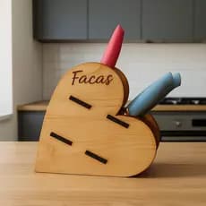Faqueiro Suporte Para Facas - Coração