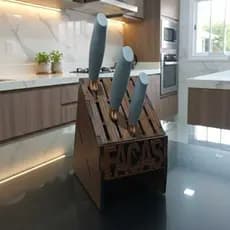 Suporte Organizador Para Facas Faqueiro Em MDF