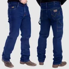 Calça Jeans Masculina Carpinteira Country Premium Elastano Western Tecido Grosso Rodeio Montaria Vaquejada