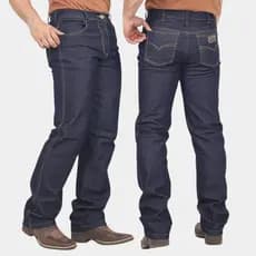 Calça Jeans Masculina Country Tradicional Boiadeira Premium Tecido Grosso Elastano Montaria Rodeio Cowboy Peão