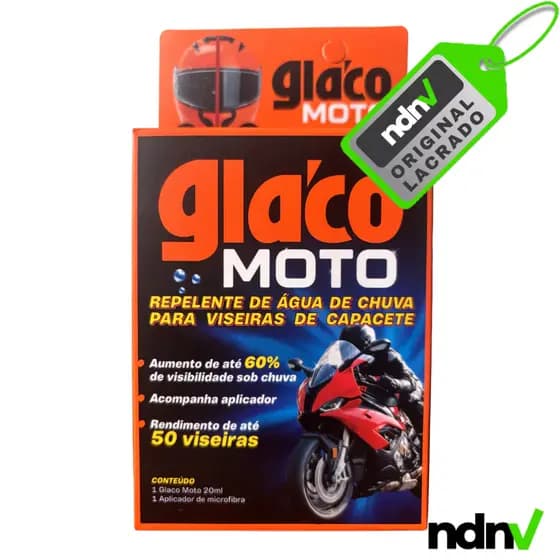 Glaco Moto – 20ml – 50 viseiras – Repelente de Água de Chuva para Capacete – Soft99