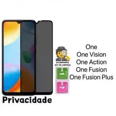 kit Película de vidro 3D Privacidade Anti Spy Para Motorola One One Vision One Action One Fusion One Fusion Plus
