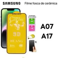 Película Fosca Cerâmica Flexível 9D Hidrogel Para samsung A07 A17