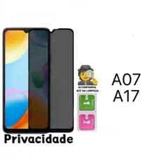 Película de vidro 3D Privacidade Anti Spy Para Samsung A17 A07